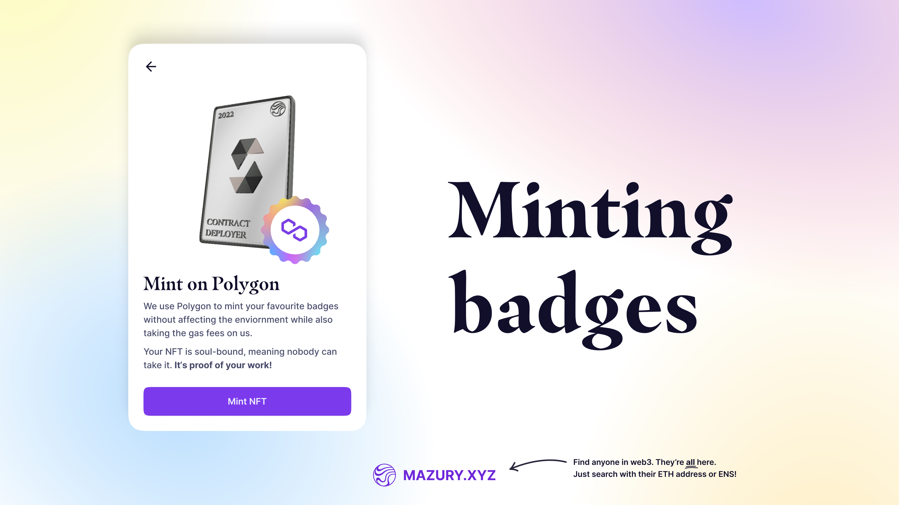 Mint your badges on Polygon